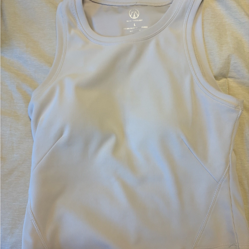 Cream Move Theology workout tank